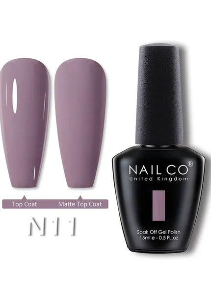 KissICON N11 💋 Nailco 15ml Translucent Gel Polish-Natural Resin Formula