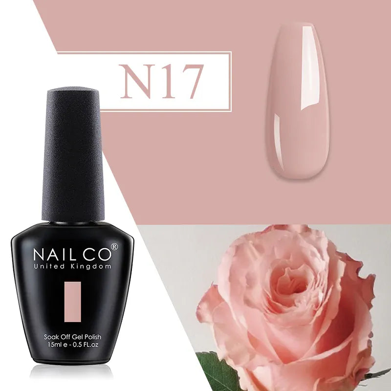KissICON N17 💋 Nailco Red Gel Polish - Lasting Soak