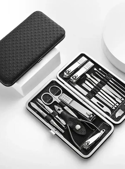 KissICON Nail Art 19 Piece Clipper Kit Stainless Steel