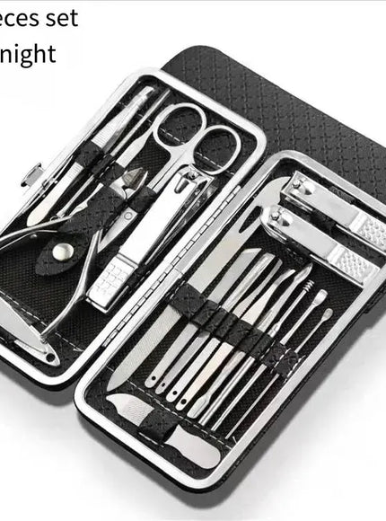 KissICON Nail Art 19 Piece Clipper Kit Stainless Steel