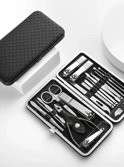 KissICON Nail Art 19 Piece Clipper Kit Stainless Steel