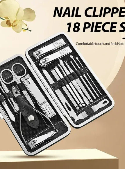 KissICON Nail Art 19 Piece Clipper Kit Stainless Steel