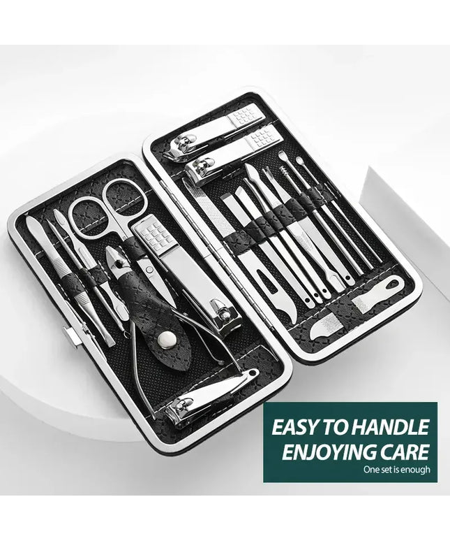 KissICON Nail Art 19 Piece Clipper Kit Stainless Steel