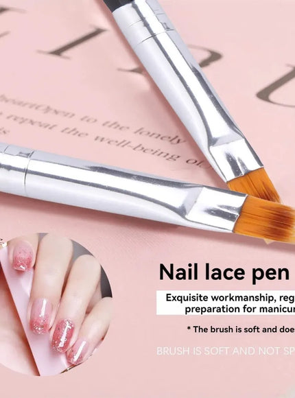 KissICON 💋 Nail Brush Serrated Powder Bar Black Nail