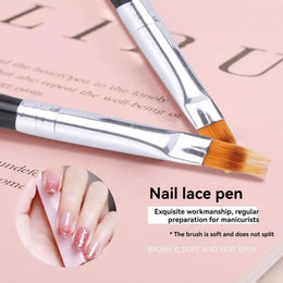 KissICON 💋 Nail Brush Serrated Powder Bar Black Nail