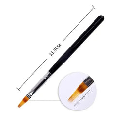 KissICON 💋 Nail Brush Serrated Powder Bar Black Nail