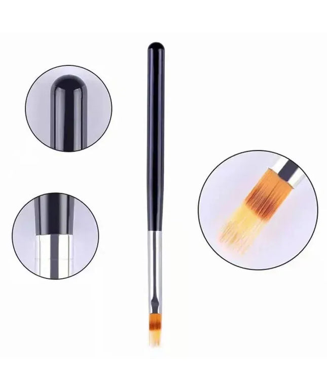 KissICON 💋 Nail Brush Serrated Powder Bar Black Nail