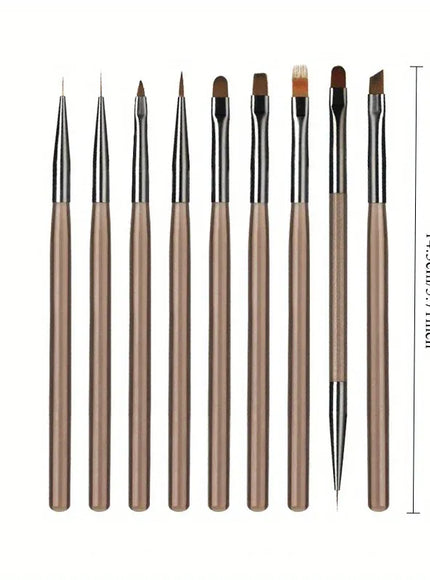KissICON Nail Brush Set Transparent Gradient Nail Art Kit