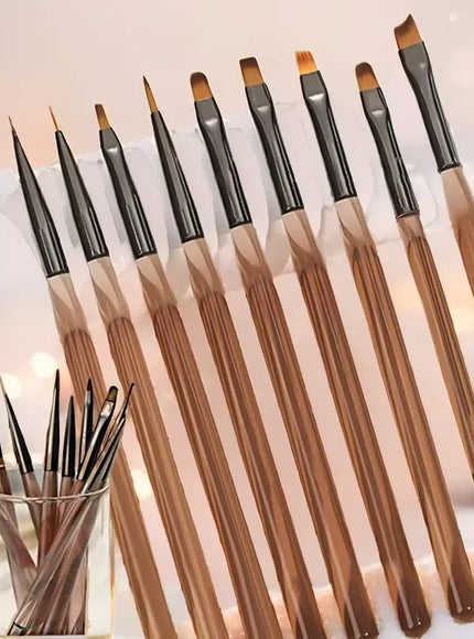 KissICON Nail Brush Set Transparent Gradient Nail Art Kit