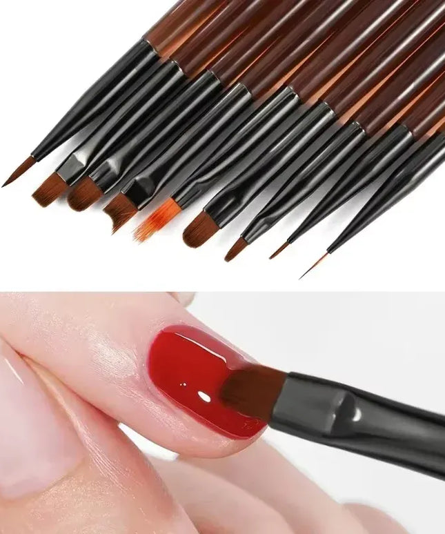 KissICON Nail Brush Set Transparent Gradient Nail Art Kit