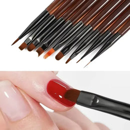 KissICON Nail Brush Set Transparent Gradient Nail Art Kit