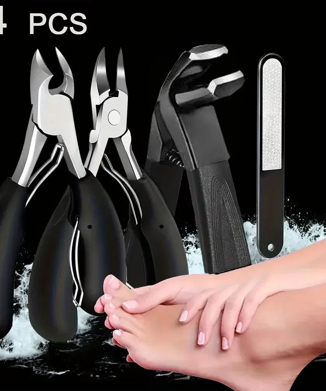 KissICON Nail Clippers 4-Piece Set - Ultra Sharp Stainless