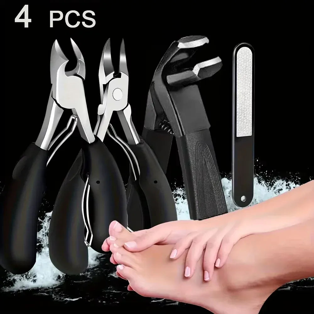 KissICON Nail Clippers 4-Piece Set - Ultra Sharp Stainless