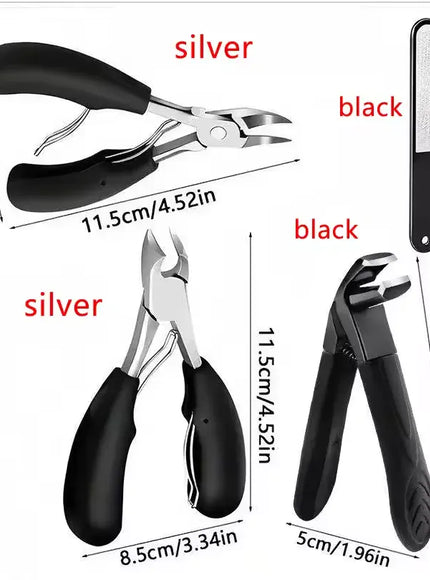 KissICON Nail Clippers 4-Piece Set - Ultra Sharp Stainless