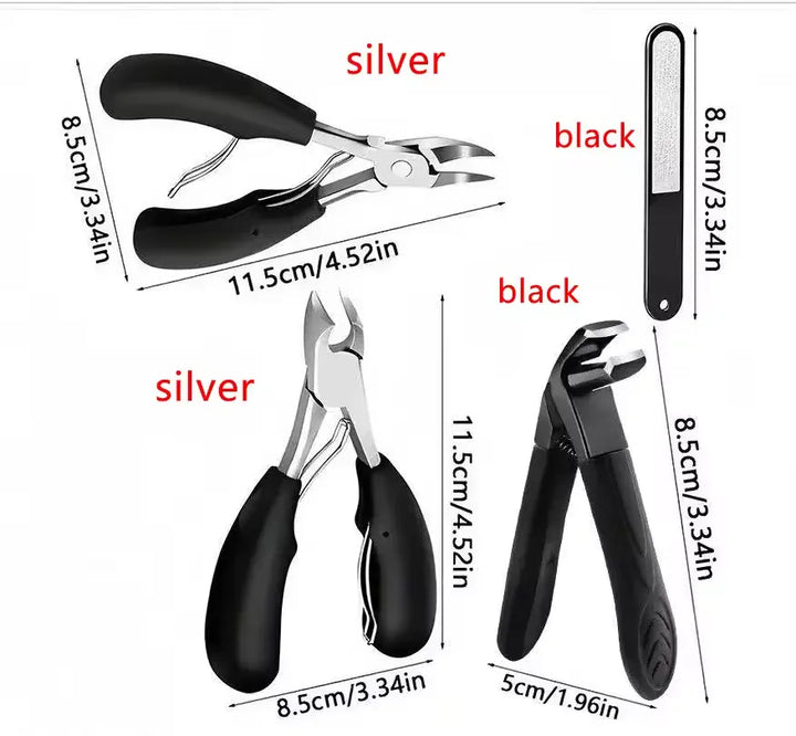 Nail Clippers 4-Piece Set - Ultra Sharp Stainless