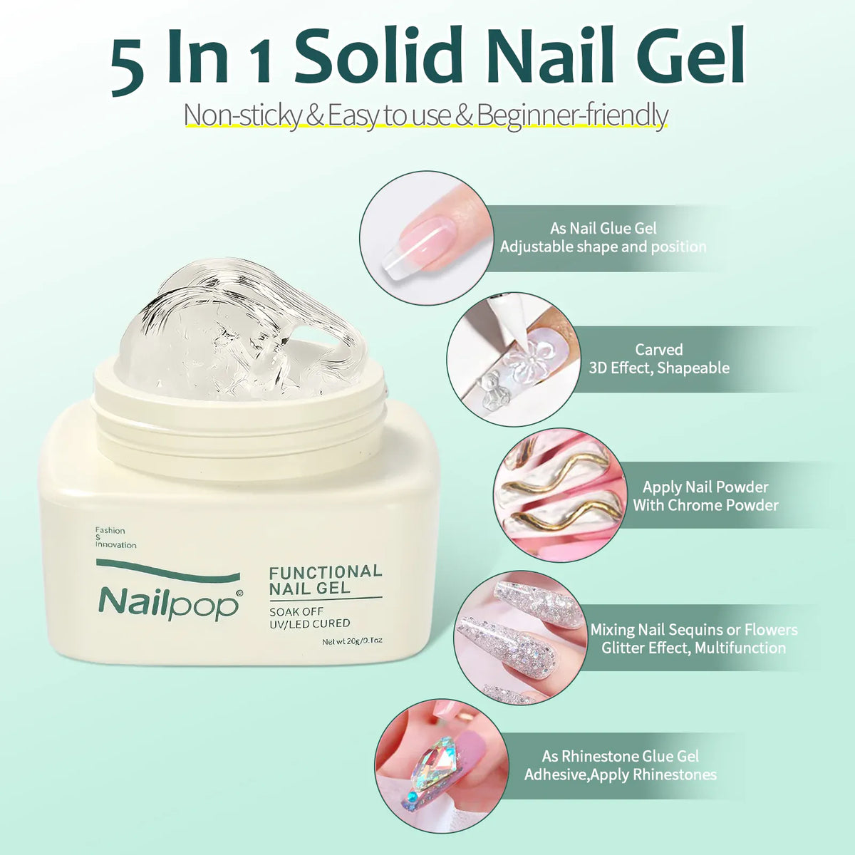 KissICON Nail Kit KissIcon Nailpop Handheld Nail Lamp Kit - Home