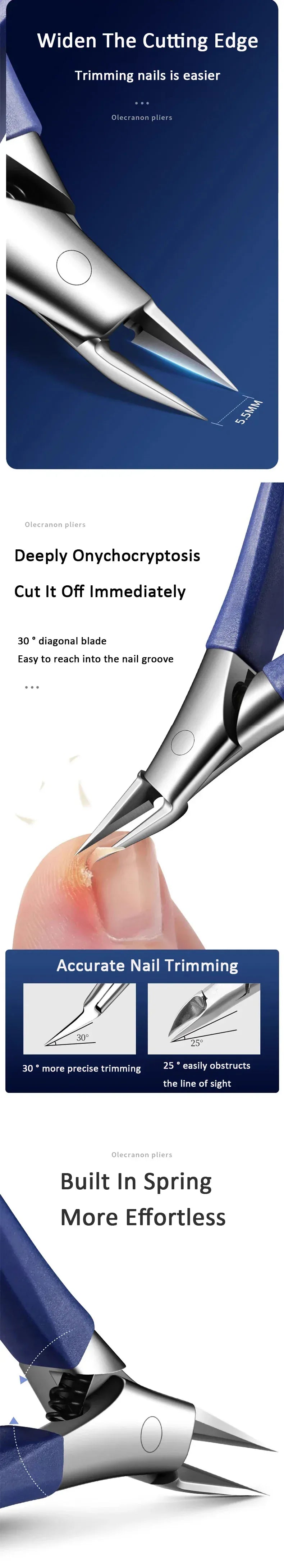 KissICON 💋 Nail Scissors Manicure Tools - Anti Splash