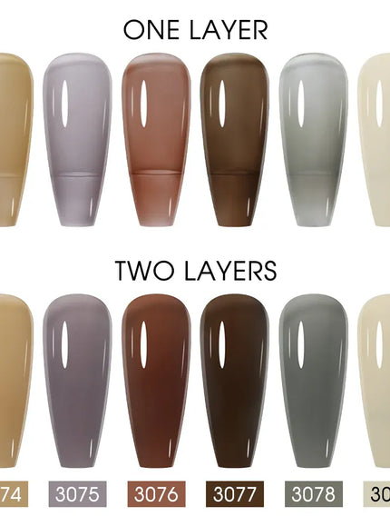 KissICON 💋 Nailco 15ml Translucent Gel Polish-Natural Resin Formula