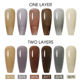 KissICON 💋 Nailco 15ml Translucent Gel Polish-Natural Resin Formula