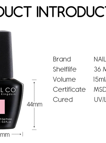 KissICON 💋 Nailco 15ml Translucent Gel Polish-Natural Resin Formula