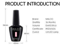 KissICON 💋 Nailco 15ml Translucent Gel Polish-Natural Resin Formula