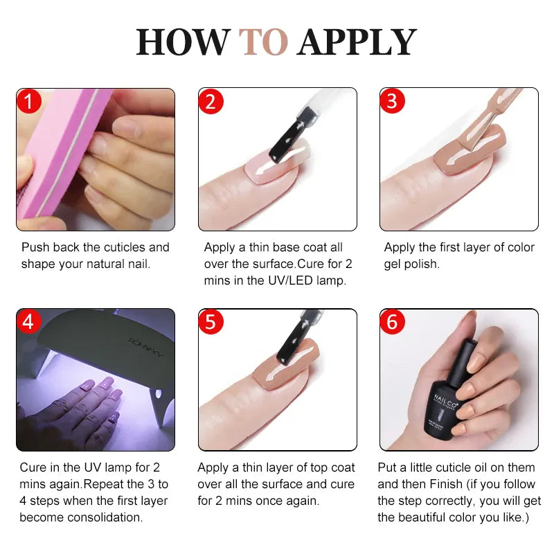 KissICON 💋 Nailco 15ml Translucent Gel Polish-Natural Resin Formula