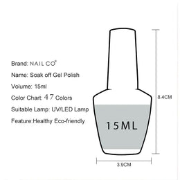 KissICON 💋 Nailco 15ml Translucent Gel Polish-Natural Resin Formula