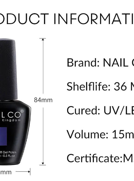 KissICON Nailco Chocolate Gel Polish 15ml Soak Off UV