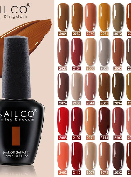 KissICON Nailco Chocolate Gel Polish 15ml Soak Off UV
