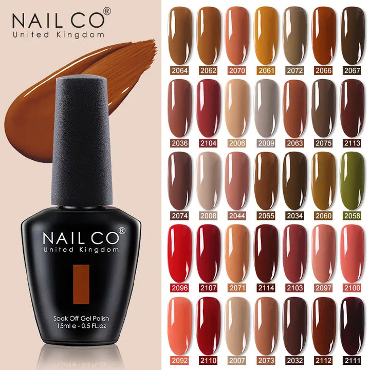Nailco Chocolate Gel Polish 15ml Soak Off UV
