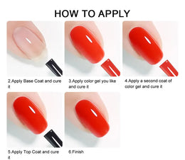 KissICON 💋 Nailco Red Gel Polish - Lasting Soak