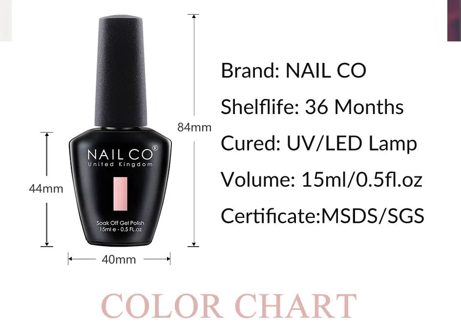 KissICON 💋 Nailco Red Gel Polish - Lasting Soak