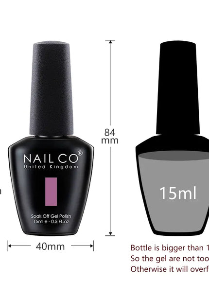 KissICON 💋 Nailco Red Gel Polish - Lasting Soak