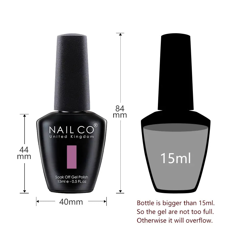 KissICON 💋 Nailco Red Gel Polish - Lasting Soak