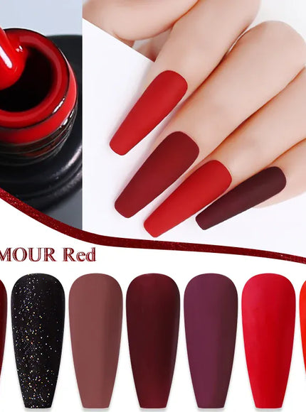 KissICON 💋 Nailco Red Gel Polish - Lasting Soak