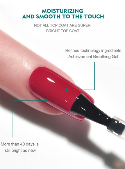 KissICON Nailpop 10ml Rubber Base Gel Top Coat Soak