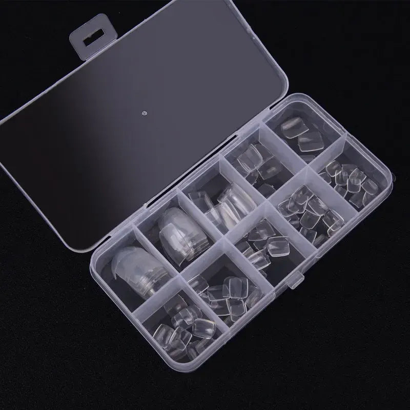 KissICON Natural piece Transp KissIcon False Toe Nails 100Pcs Natural White Clear