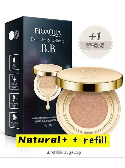 KissICON Natural refill BB Air Cushion Foundation CC Cream Concealer Waterproof