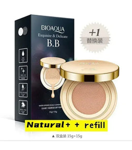 KissICON Natural refill BB Air Cushion Foundation CC Cream Concealer Waterproof