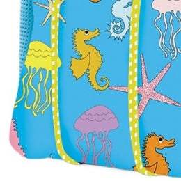 KissICON Navy Blue Diving Material Printed Perforated Mommy Handheld Beach