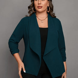 KissICON Navy Blue / UK 16 Elegant Teal Curve Blazer – To Party Versatility