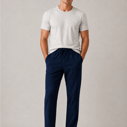 KissICON Navy Color / S Mens Comfy Fleece Joggers with Zip Pockets
