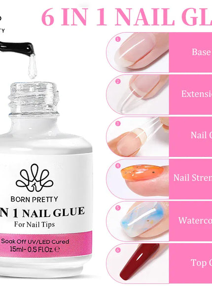 KissICON New 6in1glue KissIcon Born Pretty 6 In 1 Nail Glue