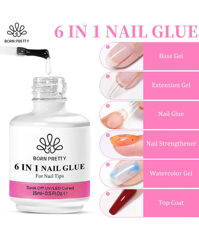 KissICON New 6in1glue KissIcon Born Pretty 6 In 1 Nail Glue
