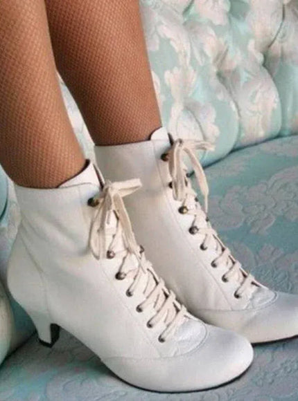 KissICON New Fashion Women Low Kitten Heel Ankle Boots