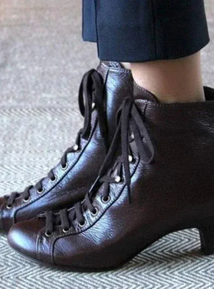 KissICON New Fashion Women Low Kitten Heel Ankle Boots