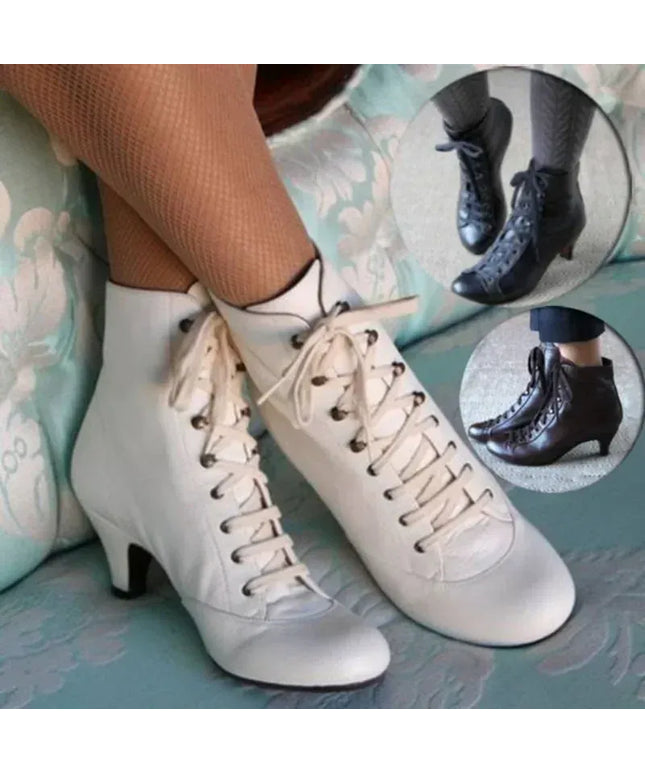 KissICON New Fashion Women Low Kitten Heel Ankle Boots