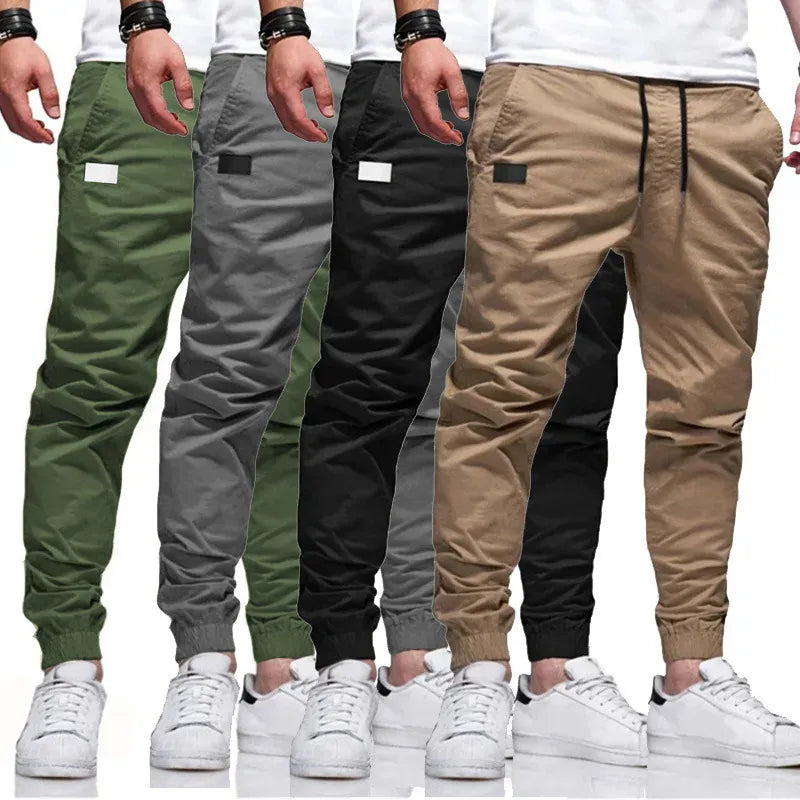 KissICON New Men's Casual Sports Pants Sweatpants Male Jogger Cargo Harem Pencil Pants Trousers Multi-pocket Sweatwear