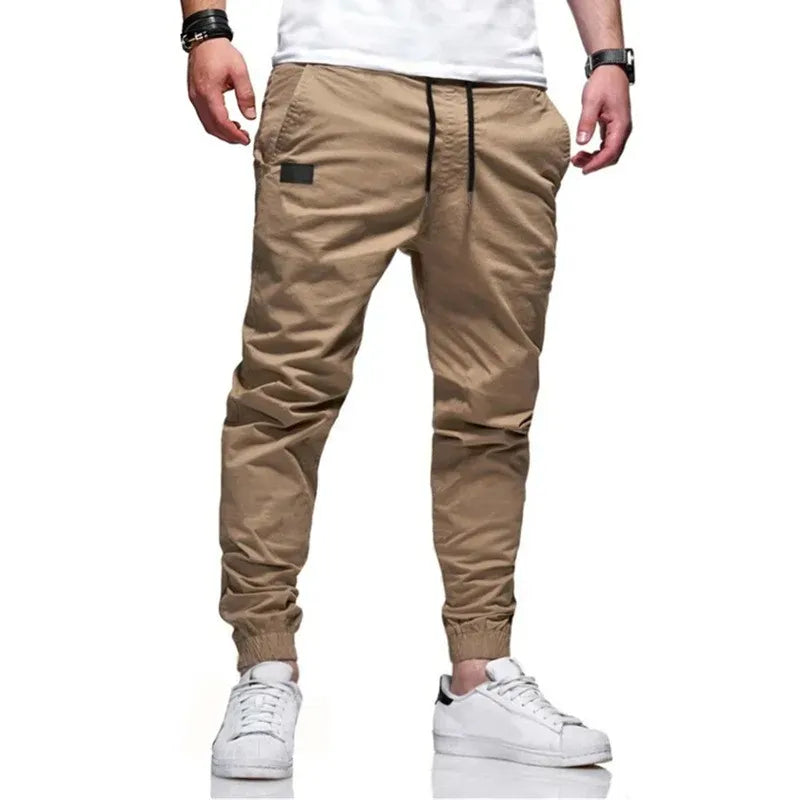 KissICON New Men's Casual Sports Pants Sweatpants Male Jogger Cargo Harem Pencil Pants Trousers Multi-pocket Sweatwear