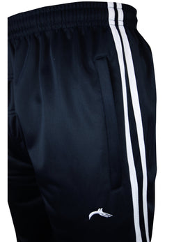 KissICON New Mens Tracksuit Bottoms Joggers Striped Silky Casual Gym Jogging Sweat Pants